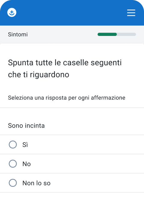 screenshot - aggiungi i fattori di rischio