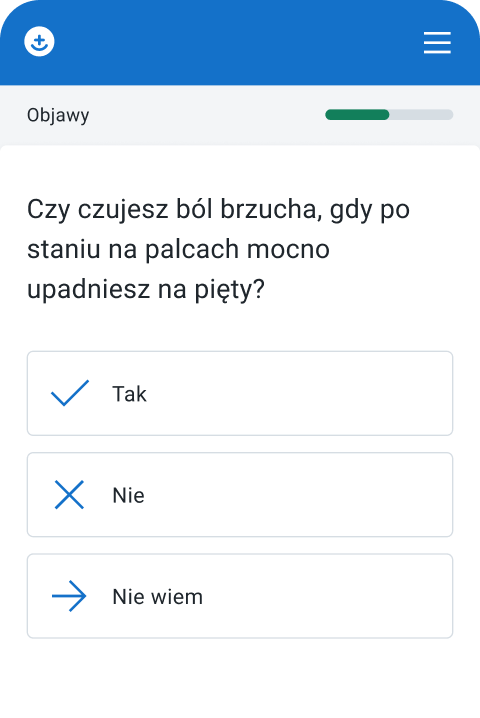 zrzut ekranu - odpowiedz na pytania medyczne