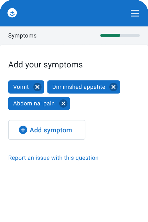 screenshot - add initial symptpms