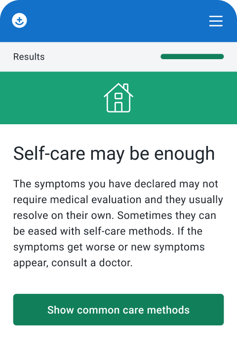 screenshot - see medical recommendations